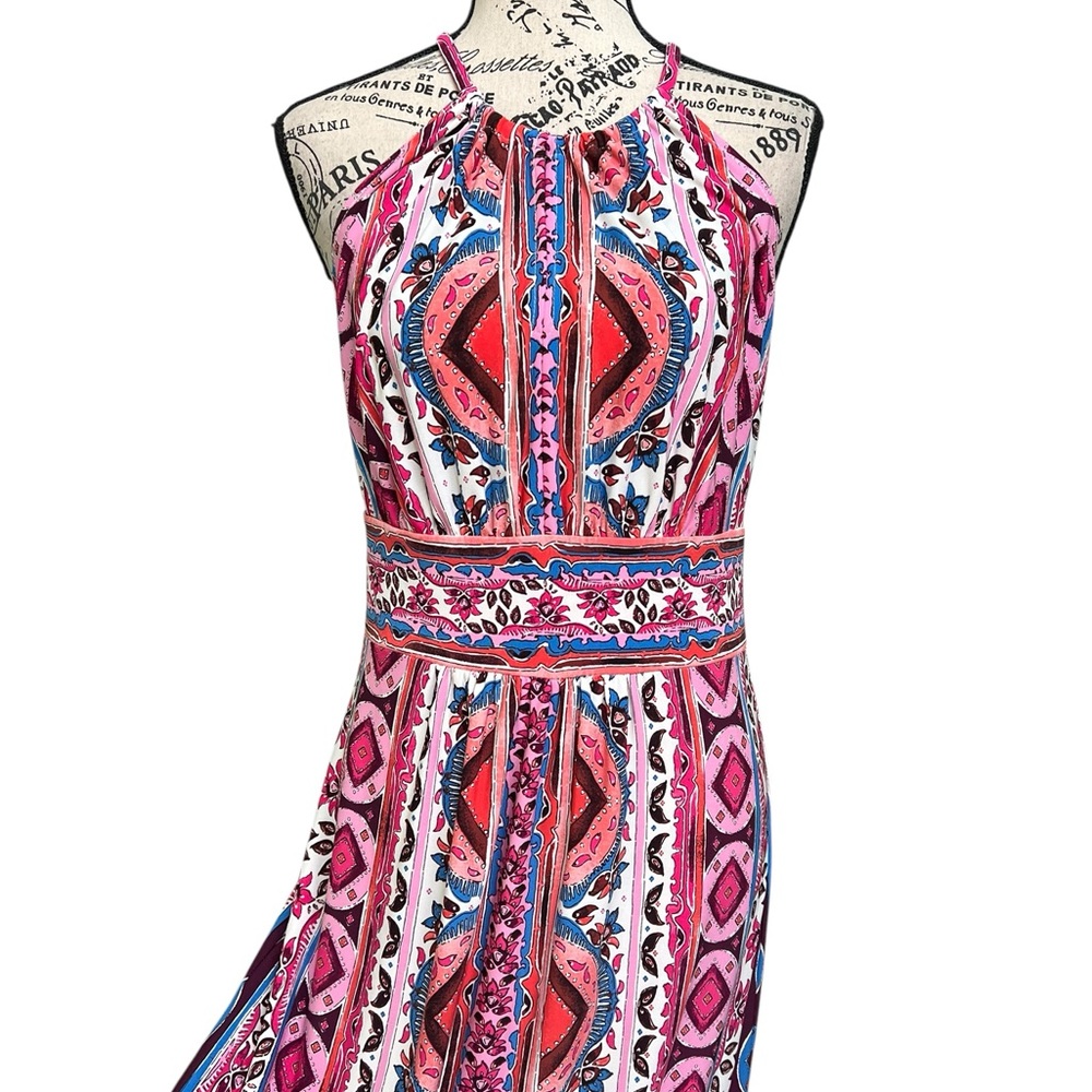London Times Halter Neck Maxi Dress NWOT
